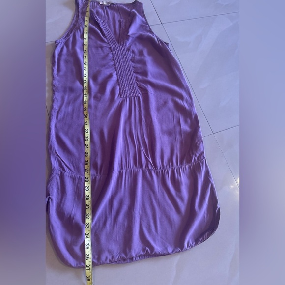 Forever 21 Drop Waist Split Hem Embroidered Neck Sleeveless Dress | Size XS - Picture 6 of 11